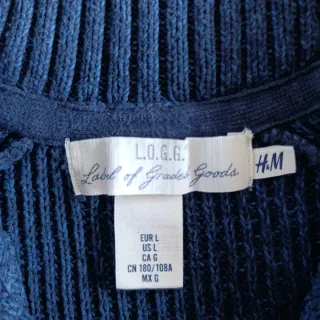 Jersey H&M L.O.G.G. Azul Marino 100% algodón Bueno