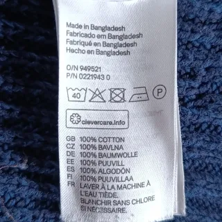 Jersey H&M L.O.G.G. Azul Marino 100% algodón Bueno