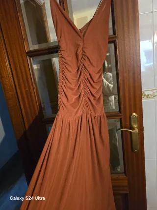 Vestido largo marrón