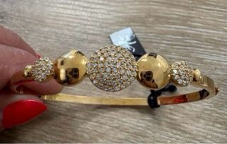 Pulsera oro y circonitas