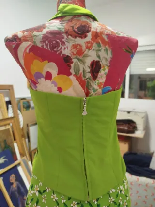 Vestido Flamenca Verde Volantes