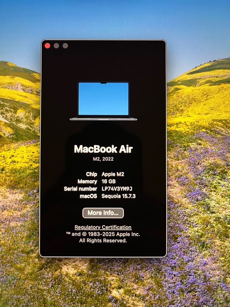 MacBook Air M2, 13.6, 16GB, 256GB, casi nuevo afbeelding 3
