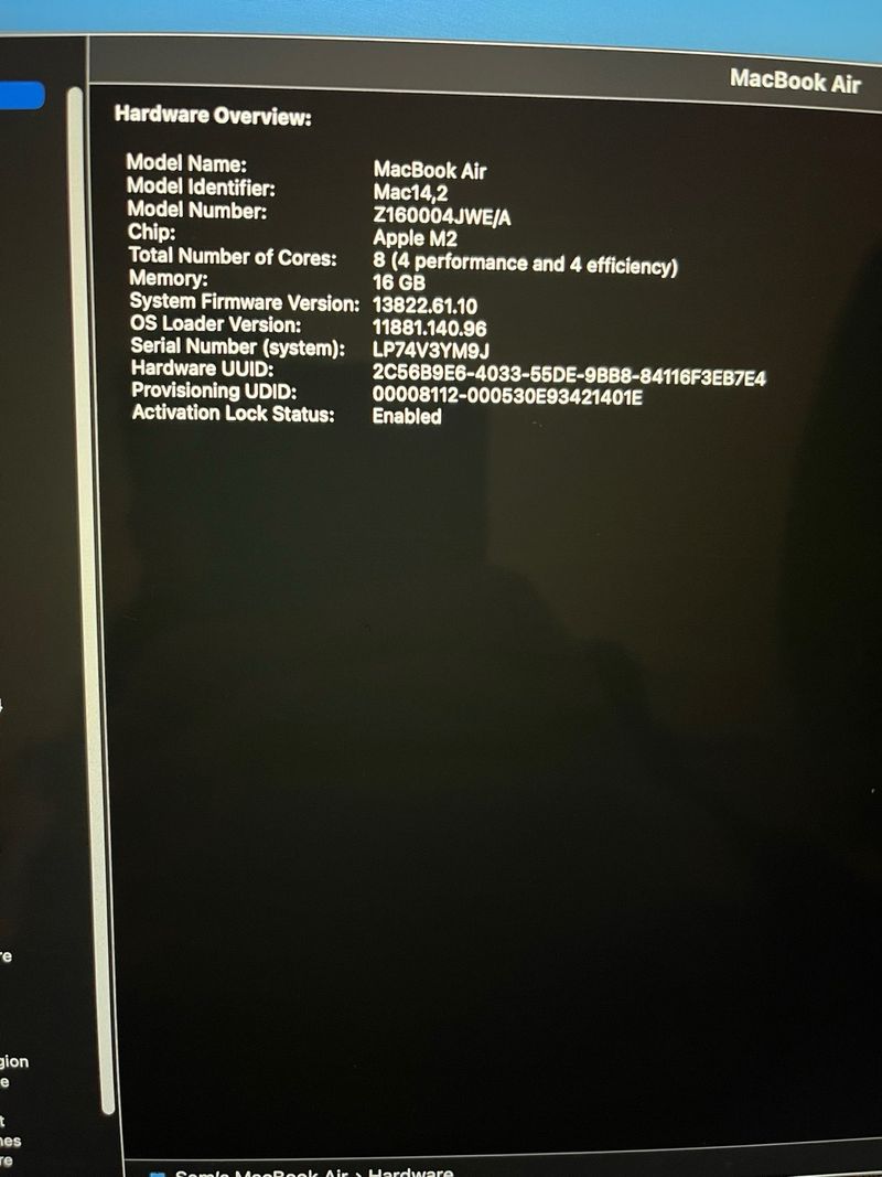 MacBook Air M2, 13.6, 16GB, 256GB, casi nuevo afbeelding 5