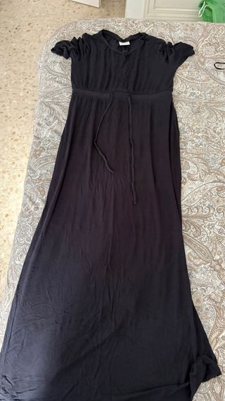 Vestido midi maternidad negro