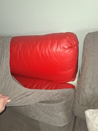 Sofá modular L gris y blanco