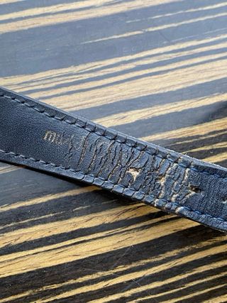 Must de Cartier Tank Vermeil Azul Dorado