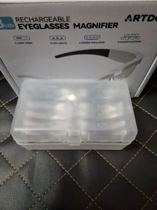 Gafas lupa con luz LED ARTDOT 5 lentes de aumento