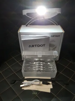 Gafas lupa con luz LED ARTDOT 5 lentes de aumento