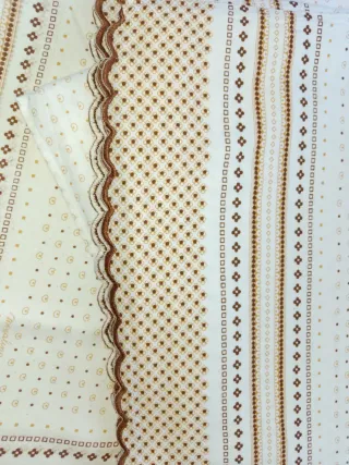 Lenzuolo singolo cotone bianco e marrone