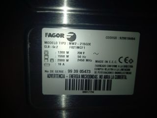 Horno Fagor Elegance Nuevo y microondas  nuevo