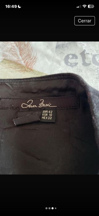 Falda recta elegante negra