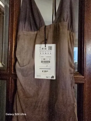 Top pull& bearTalla XS/34 Marrón/Gris