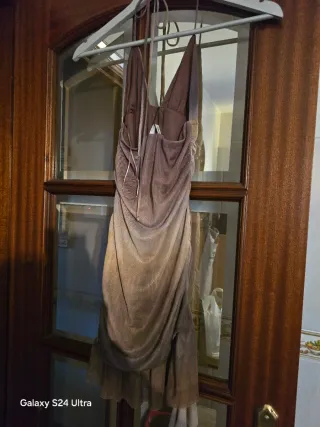 Top pull& bearTalla XS/34 Marrón/Gris