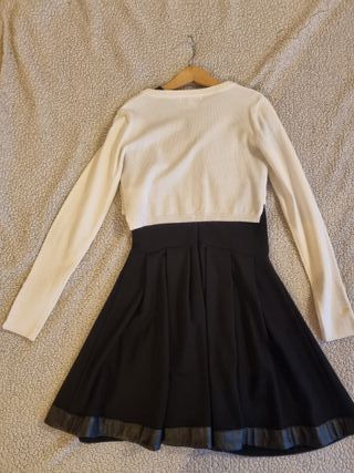 Completo bambina cardigan e abito nero