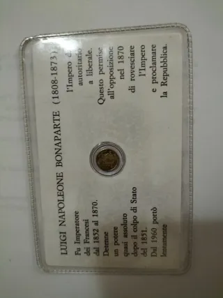 Monetina oro celebrativa Napoleone III
