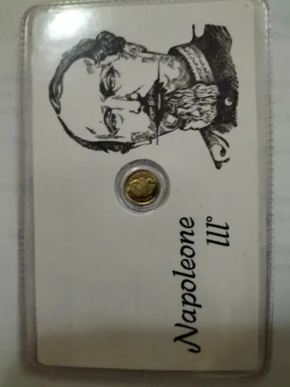 Monetina oro celebrativa Napoleone III