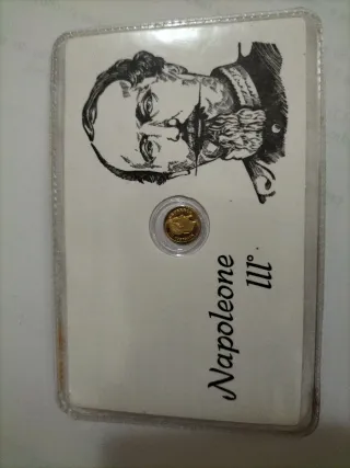 Monetina oro celebrativa Napoleone III