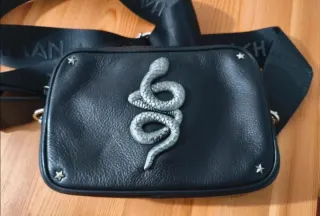 Bolso Negro Serpiente Salvador Bachiller
