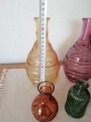 5 Bottiglie Decorative Colorate