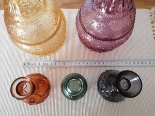 5 Bottiglie Decorative Colorate