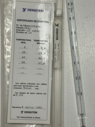 2 Termómetros de Laboratorio DENSITEM