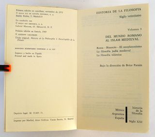HIstoria de la filosofia, siglo XXI editores