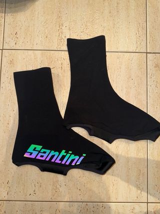 Cubrezapatillas Santini Negro Reflectante ( nuevo)