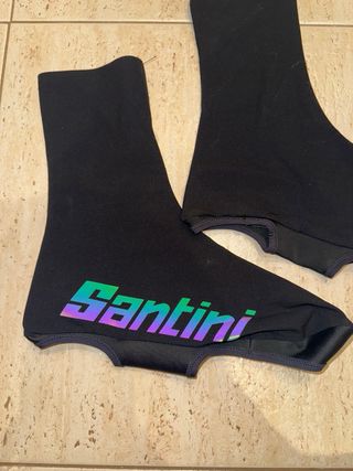 Cubrezapatillas Santini Negro Reflectante ( nuevo)