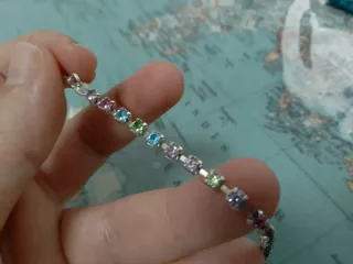 Pulsera Plata 925 Cristal Multicolor