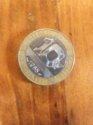 3 Monete da dieci franchi francesi bimetalliche