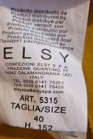 Abito ELSY giallo taglia 40 h 152