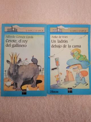 LOTE (V) DE 10 LIBROS EL BARCO DE VAPOR (azules)