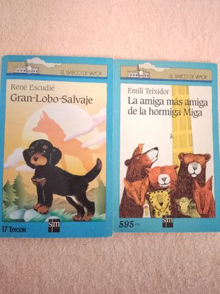 LOTE (V) DE 10 LIBROS EL BARCO DE VAPOR (azules)