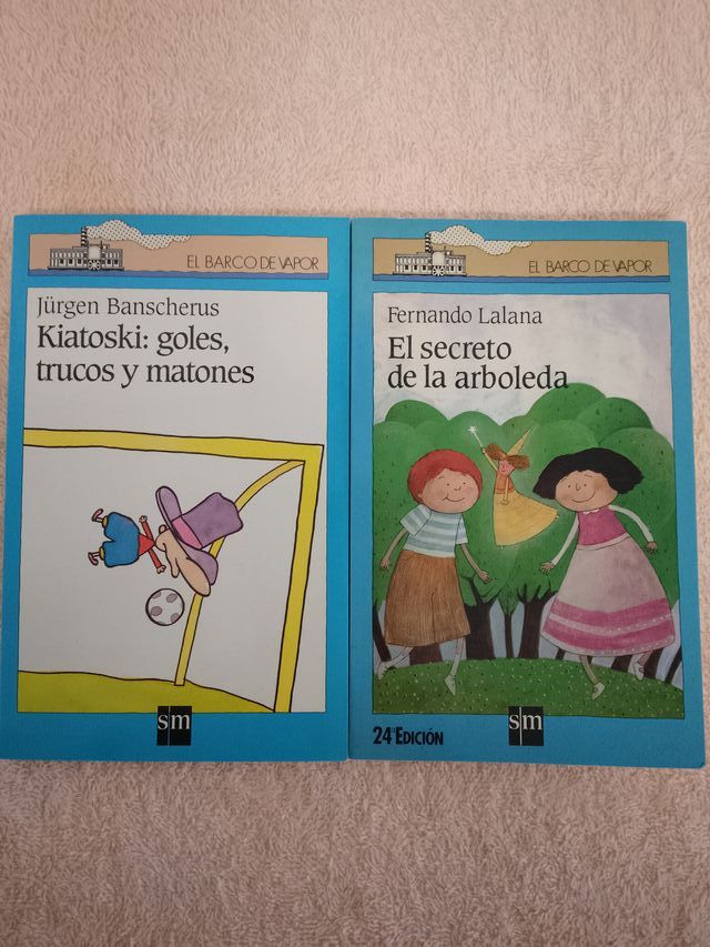 LOTE (V) DE 10 LIBROS EL BARCO DE VAPOR (azules)