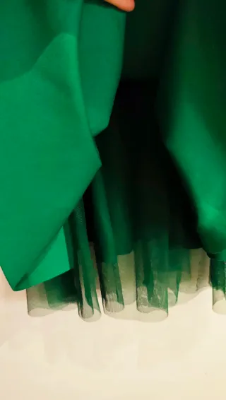 Vestido verde elástico para bailar