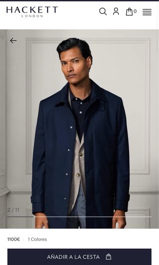 Hackett Gabardina N14 Savile Row Azul