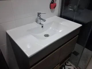Mueble de baño madera y bambú