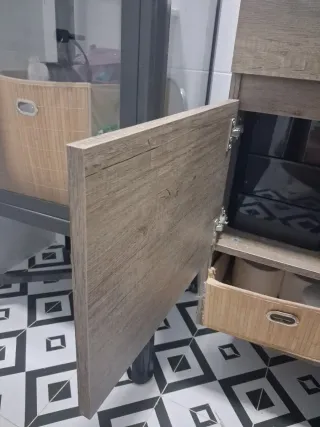 Mueble de baño madera y bambú