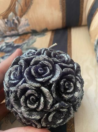 Vela Decorativa Negra con Purpurina de Zara .