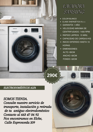Lavadora Samsung 9kg 1400RPM