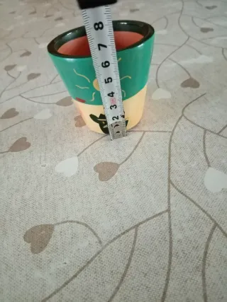 Mini Vasetto Ceramica Decorato Cactus