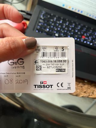 Reloj Tissot Negro y Plateado