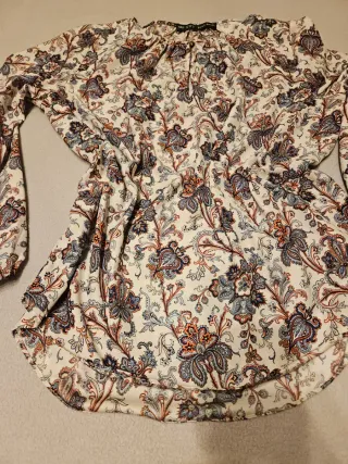 Blusa Zara Basic fantasia floreale XL