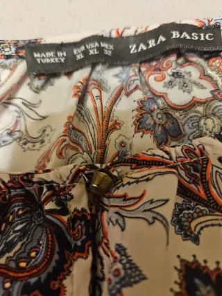 Blusa Zara Basic fantasia floreale XL