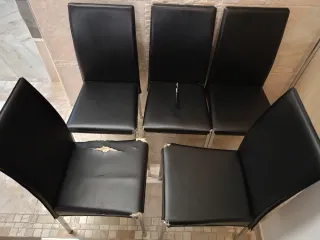 Juego 6 Sillas Comedor Salón Piel Sintética