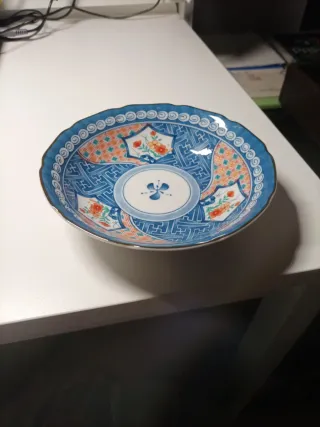Plato de porcelana japonesa de 16,5 diametro