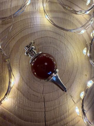 Péndulo Jaspe Rojo Plata