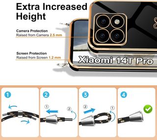 Funda para Xiaomi 14T Pro con Cuerda, Fundas para