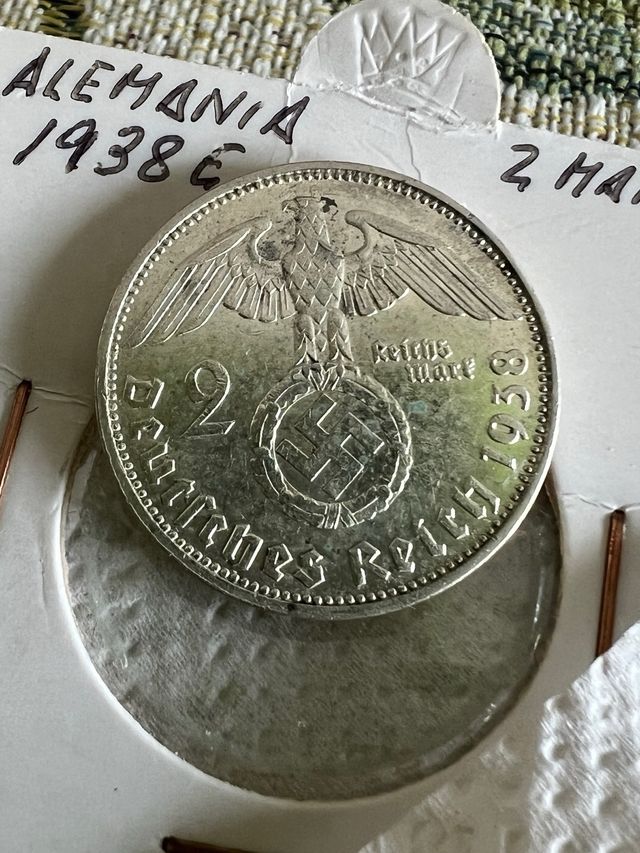 2 Monedas Alemanas Plata de la II Guerra Mundial