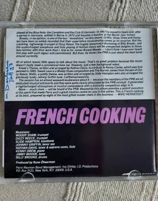 Paris Reunion Band - French Cooking CD Jazz